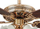 Electroplated Rose Gold Modern Ceiling Fan Light Fixtures with Iron , Acrylic تامین کننده